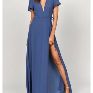 NWT Tobi Piper Plunge Maxi dress - Slate - M